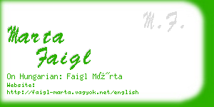 marta faigl business card